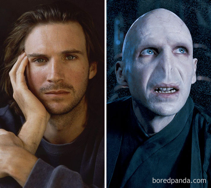 Attori Prima e Dopo il trucco - Ralph Fiennes - Lord Voldemort - Neomag.