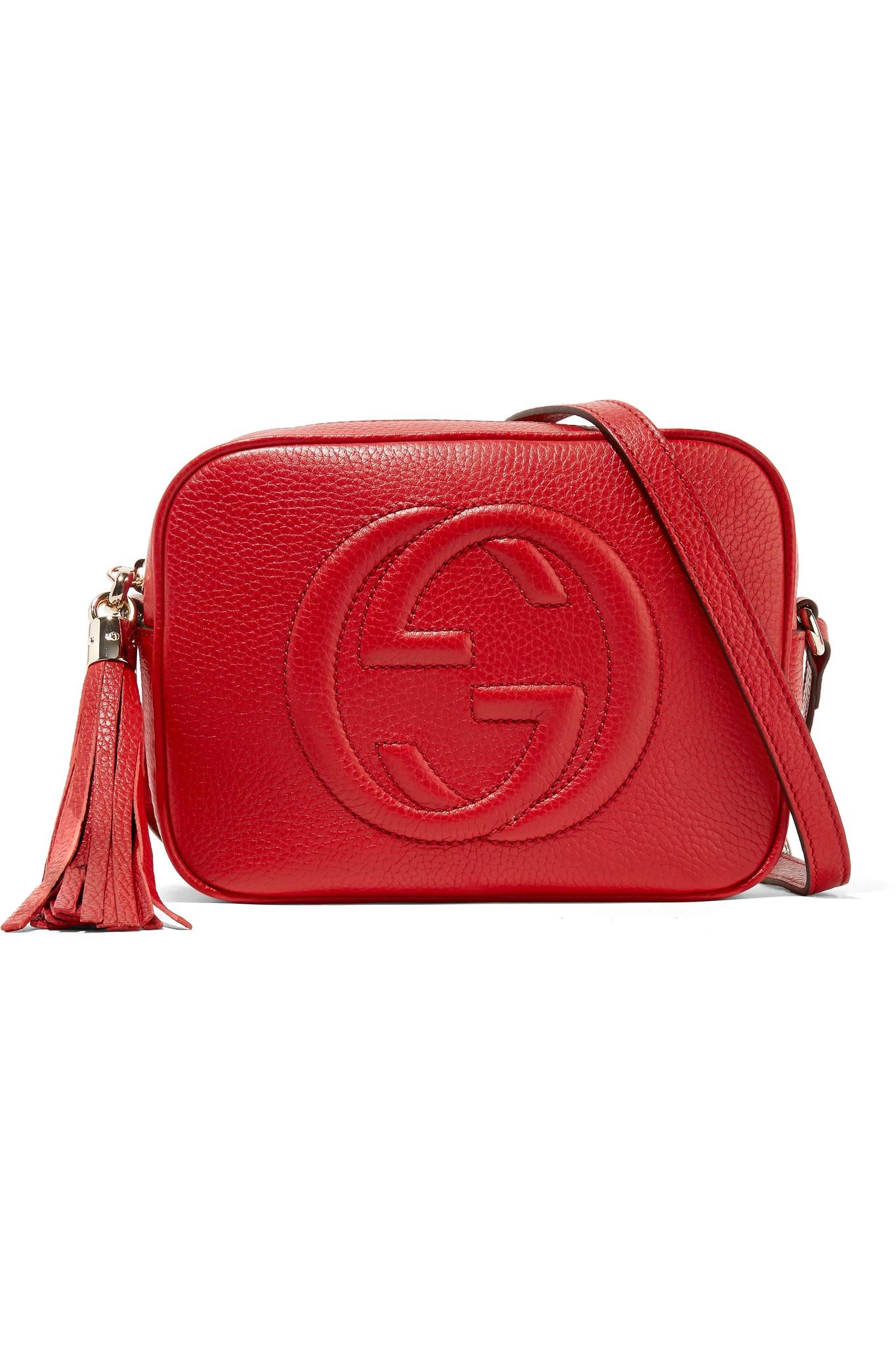 Brand più venduti - Gucci red Soho Disco Textured leather Shoulder Bag ...